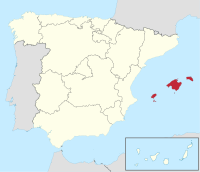 Situació de Illes Balears Illas Baléàs