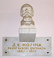 Jan Evangelista Kosina – busta v Kosinově ulici č. 4 v bývalé budově Slovanského gymnázia v Olomouci