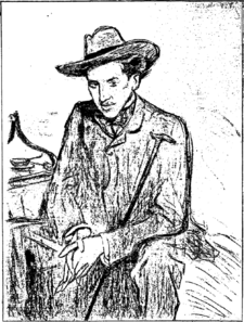 Jean de Tinan, kresba Henry Bataille, 1898