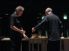 Jem Finer and David Toop at the Roundhouse Jem Finer and David Toop (3915645544).jpg