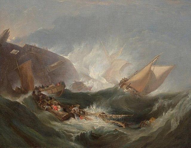 File:Joseph Mallord William Turner - The Wreck of a transport ship 