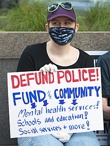 Protester in Minneapolis on June 11, 2020 Justice for George Floyd - We Demand Change Now - 49996969952 (cropped).jpg