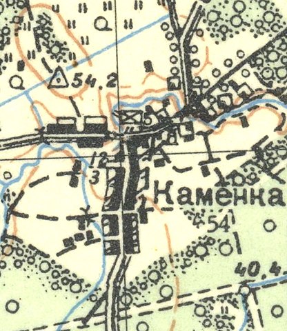 Kamenkan kylän suunnitelma.  1939