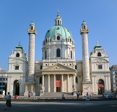 A Igreja de São Carlos Borromeo, Viena.