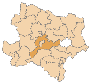 Okres Sankt Pölten-venkov na mapě Dolního Rakouska