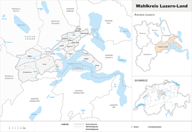 Localisation de Arrondissement électoral de Lucerne-campagne