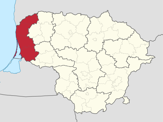 Клайпедский уезд на карте