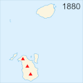Evolution map of Krakatau between 1880 and 2005