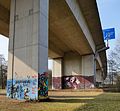 * Nomination Lörrach: Graffiti at Vally Wiese bridge (Wiesentalbrücke) --Taxiarchos228 10:00, 29 March 2012 (UTC) ich mag kein Grafitty auszeichnen. Als Foto sehr gut. --Ralf Roletschek 12:27, 5 April 2012 (UTC) das Graffiti unter der Brücke ist offiziell von der Stadt erlaubt worden, siehe dazu den Artikel de:Wiesentalbrücke --Taxiarchos228 20:28, 8 April 2012 (UTC) * Promotion ok, das ist was anderes! QI for me. --Ralf Roletschek 19:32, 9 April 2012 (UTC)