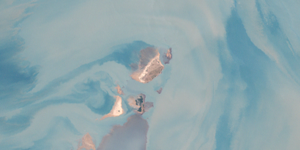 LANDSAT image of Quail Island, Bare Sand Island and Djadjalbit Island