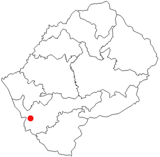 Location of Mohale's Hoek in Lesotho