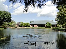 The duck pond at Lamar's John Gray Center, home of alumni affairs LUJGrayCenterPond1.jpg