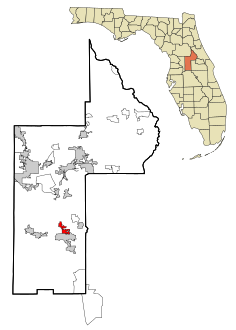 Lake County Florida Incorporated and Unincorporated areas Minneola Highlighted.svg