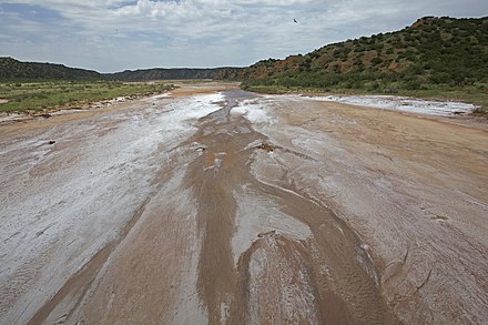 Salt beds in the Red River