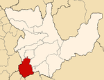 Location of the province Lauricocha in Huánuco.png