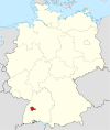 Tyskland, beliggenhed af Freudenstadt markeret