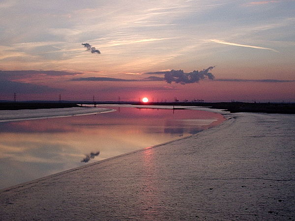 Sunset over The Swale