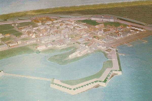 Diorama of the Fortress of Louisbourg in 1758