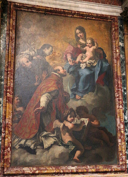 File:Ludovico mazzanti, la vergine e i santi ignazio di loyola, luigi gonzaga e francesco borgia, 02.JPG