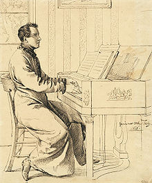 Ludwig Emil Grimm: Mann am Klavier, 1826