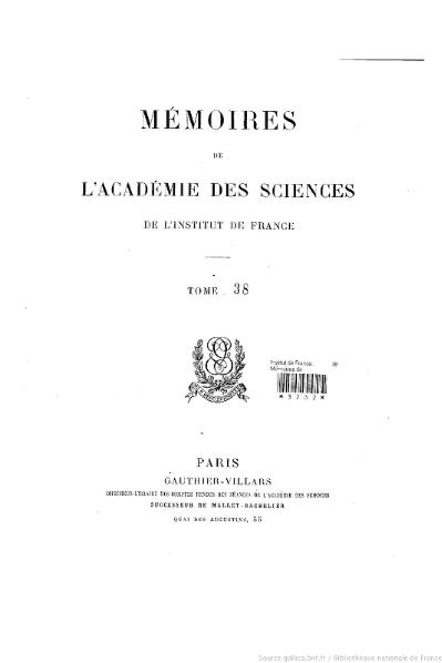 File:Mémoires de l’Académie des sciences, Tome 38.djvu