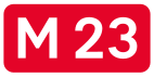 Highway M23 shield}}