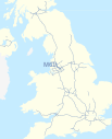 M61 motorway (Great Britain) map