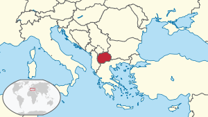Põhja-Makedoonia asendikaart