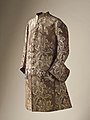 Man's coat, France, 1745–1750. Silk plain weave with supplementary weft patterning bound in plain weave (lampas). LACMA M.2007.211.795