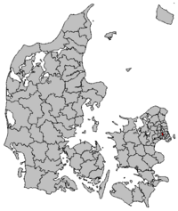 Location of Rødovre Kommune in Denmark