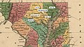 Section of 1824 Anthony Finley "Map of Maryland," schematically showing routing of today's Harford and Old Harford Roads from Baltimore City north-northeast to Coopstown, Harford County (vicinity of today's Jarrettsville, Maryland). ("Map of the state of Maryland" by Anthony Finley, 1824)