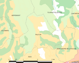 Mapa obce Falicon