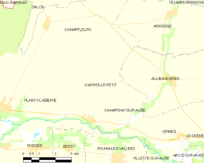 Poziția localității Viâpres-le-Petit