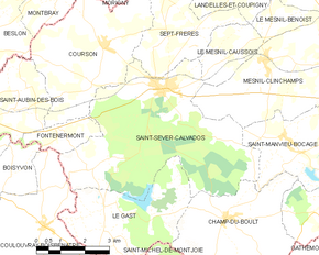 Poziția localității Saint-Sever-Calvados