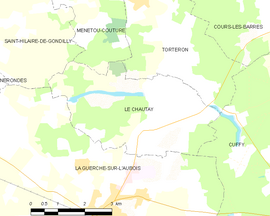 Mapa obce Le Chautay