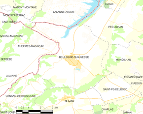 Poziția localității Boulogne-sur-Gesse