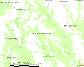 Poziția localității Sabadel-Latronquière