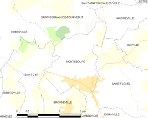 Poziția localității Montebourg