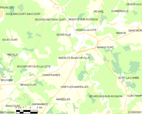 Poziția localității Andelot-Blancheville