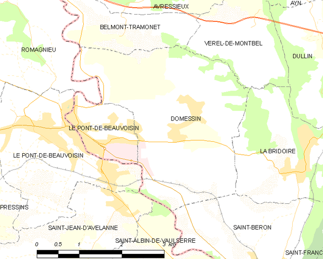 Domessin - Localizazion