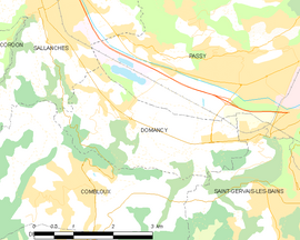 Mapa obce Domancy