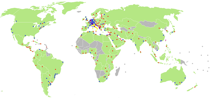 File:Map of Diplomatic missions of Italy.PNG