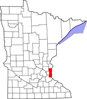 Map of Minnesota highlighting Washington County.svg