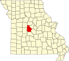摩根郡在密蘇里州的位置