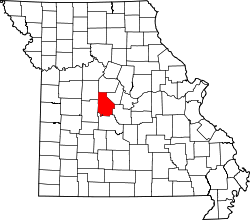 map of Missouri highlighting Morgan County