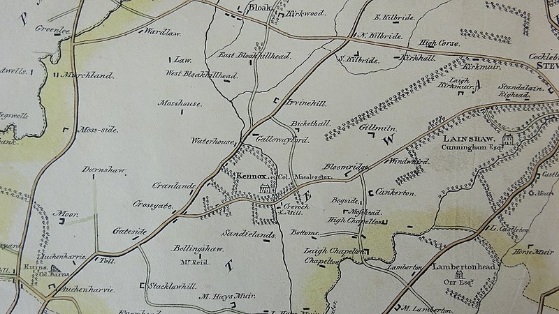 File:Map of Stewarton, Robert Aitken. 1829. East Ayrshire. West side.jpg