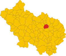 Map of comune of Casalvieri (province of Frosinone, region Lazio, Italy).svg