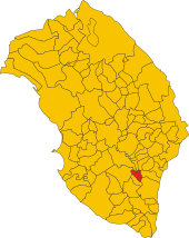 Map of comune of Montesano Salentino (province of Lecce, region Apulia, Italy).svg