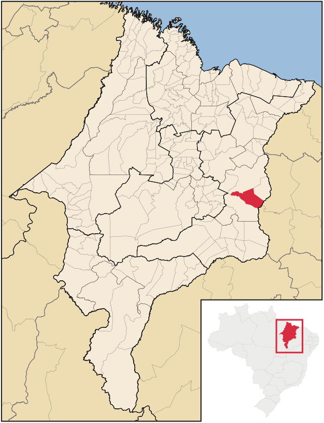 Localização de Matões no Maranhão