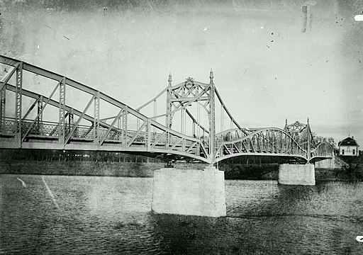 Maros folyó, Erzsébet híd. Fortepan 86598